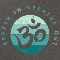 Yoga Meditation Om Symbol Breathe In Breathe Out Cotton Canvas Backpack