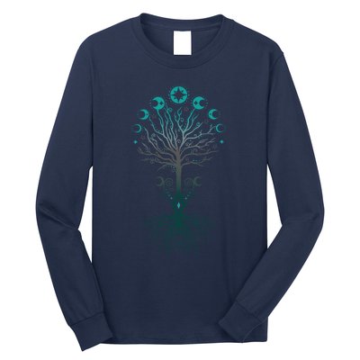 Yggdrasil Moon Phases Tree Of Life Premium Long Sleeve Shirt