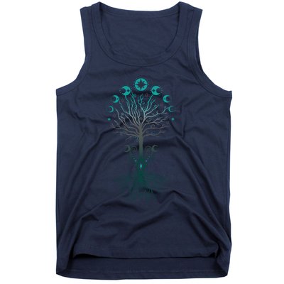 Yggdrasil Moon Phases Tree Of Life Premium Tank Top