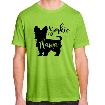 Yorkie Mama Profile Yorkshire Terrier Fun Dog Mom Gift Meaningful Gift Adult ChromaSoft Performance T-Shirt