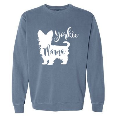 Yorkie Mama Profile Yorkshire Terrier Fun Dog Mom Gift Meaningful Gift Garment-Dyed Sweatshirt