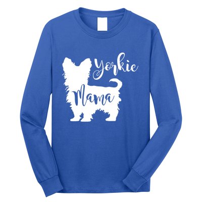 Yorkie Mama Profile Yorkshire Terrier Fun Dog Mom Gift Meaningful Gift Long Sleeve Shirt