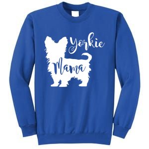 Yorkie Mama Profile Yorkshire Terrier Fun Dog Mom Gift Meaningful Gift Tall Sweatshirt