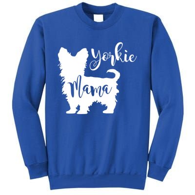 Yorkie Mama Profile Yorkshire Terrier Fun Dog Mom Gift Meaningful Gift Tall Sweatshirt