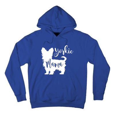 Yorkie Mama Profile Yorkshire Terrier Fun Dog Mom Gift Meaningful Gift Tall Hoodie