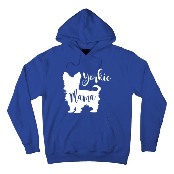 Yorkie Mama Profile Yorkshire Terrier Fun Dog Mom Gift Meaningful Gift Tall Hoodie