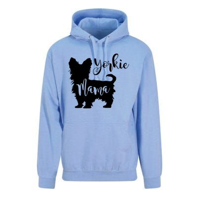 Yorkie Mama Profile Yorkshire Terrier Fun Dog Mom Gift Meaningful Gift Unisex Surf Hoodie