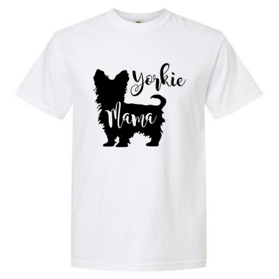 Yorkie Mama Profile Yorkshire Terrier Fun Dog Mom Gift Meaningful Gift Garment-Dyed Heavyweight T-Shirt