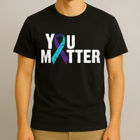 You Matter Purple Teal Ribbon Suicide Prevention Awareness T-Shirt