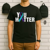 You Matter Purple Teal Ribbon Suicide Prevention Awareness T-Shirt
