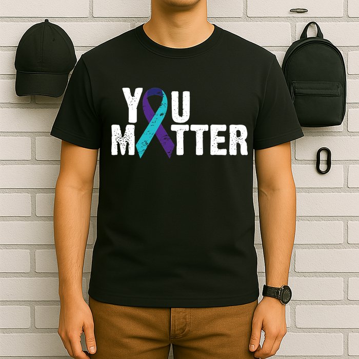You Matter Purple Teal Ribbon Suicide Prevention Awareness T-Shirt