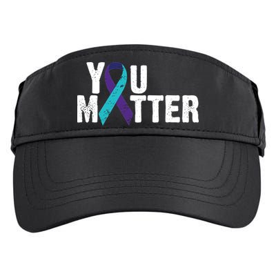 You Matter Purple Teal Ribbon Suicide Prevention Awareness Adult Drive Performance Visor