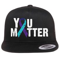 You Matter Purple Teal Ribbon Suicide Prevention Awareness Flatbill Hat