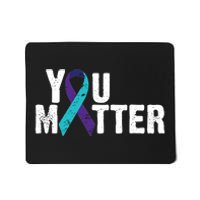 You Matter Purple Teal Ribbon Suicide Prevention Awareness Mousepad