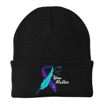 You Matter Ribbon Suicide Awareness Mental Health Beanie