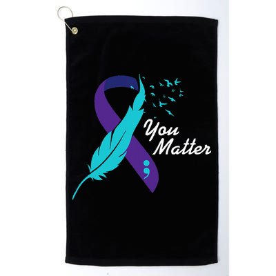 You Matter Ribbon Suicide Awareness Mental Health Golf Towel