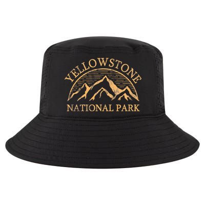 Yellowstone Mountain Retro National Park Souvenir Cool Comfort Performance Bucket Hat