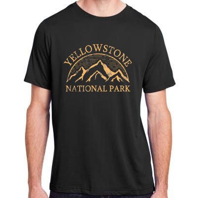 Yellowstone Mountain Retro National Park Souvenir Adult ChromaSoft Performance T-Shirt