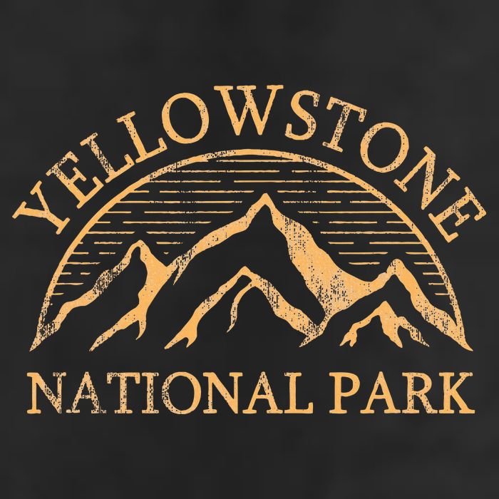 Yellowstone Mountain Retro National Park Souvenir 25L Jumbo Tote
