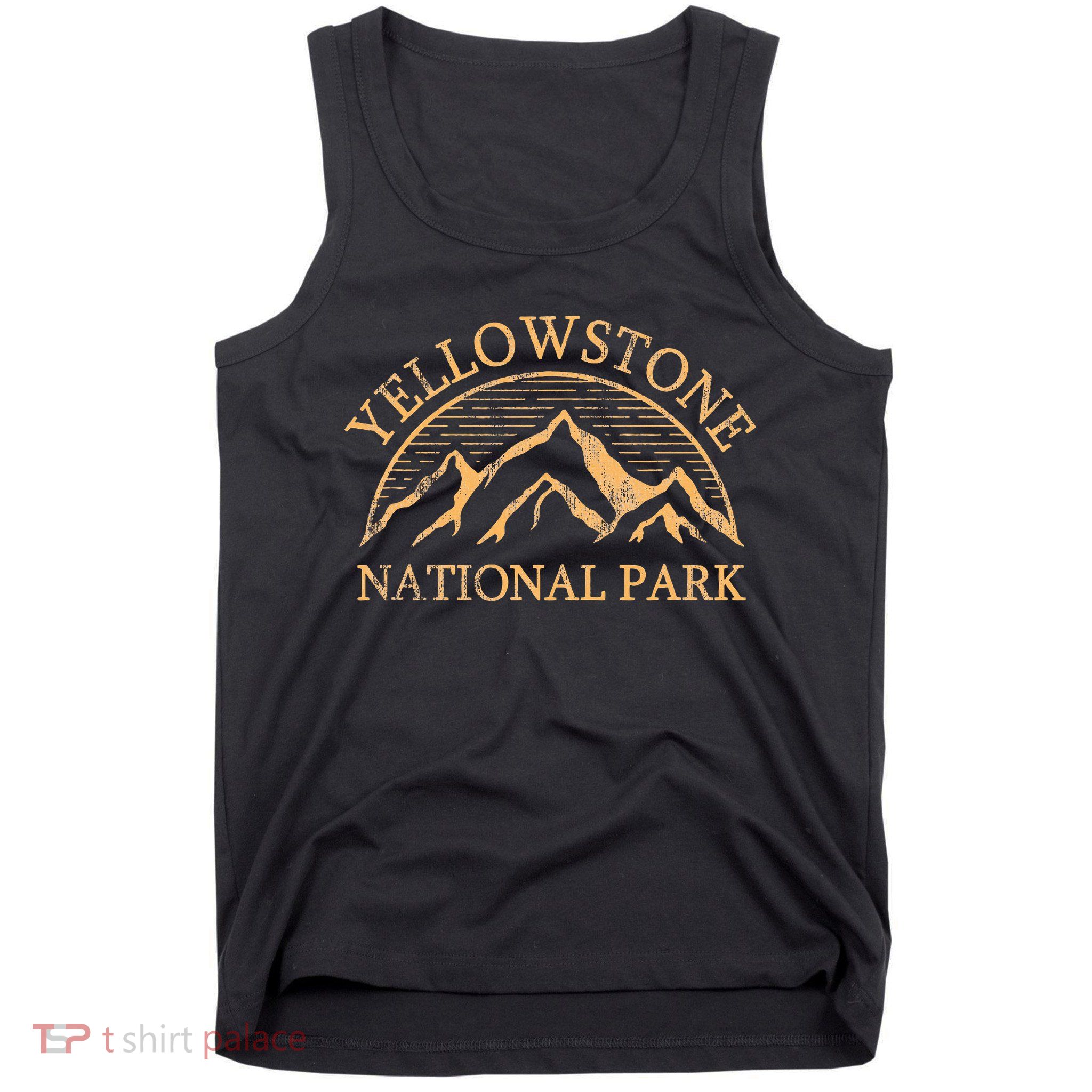 Yellowstone Mountain Retro National Park Souvenir Tank Top