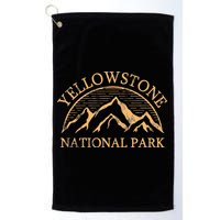 Yellowstone Mountain Retro National Park Souvenir Golf Towel