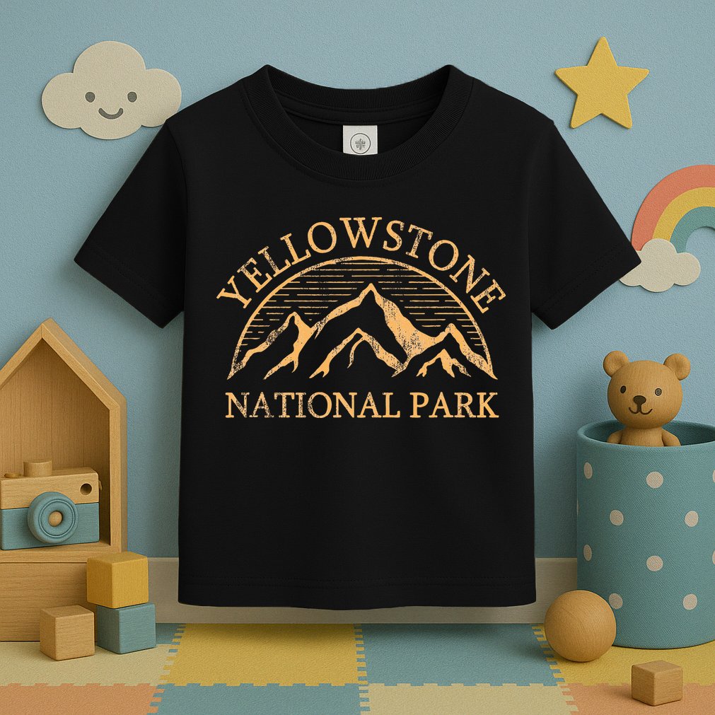 Yellowstone Mountain Retro National Park Souvenir Toddler T-Shirt