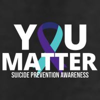 You Matter Suicide Prevention Awareness Ribbon 7 Panel Mesh Trucker Snapback Hat
