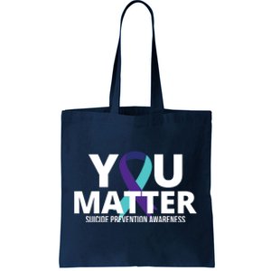 You Matter Suicide Prevention Awareness Ribbon Tote Bag