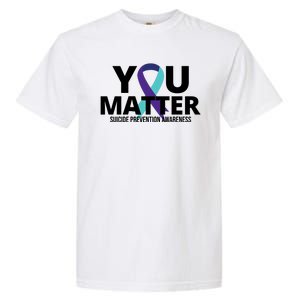 You Matter Suicide Prevention Awareness Ribbon Garment-Dyed Heavyweight T-Shirt