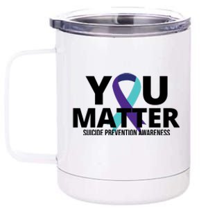 You Matter Suicide Prevention Awareness Ribbon 12 oz Stainless Steel Tumbler Cup