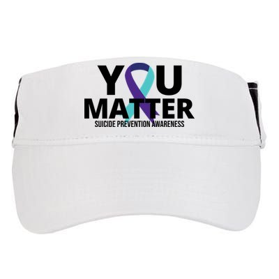 You Matter Suicide Prevention Awareness Ribbon Adult Drive Performance Visor