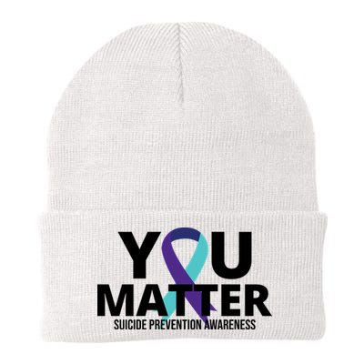 You Matter Suicide Prevention Awareness Ribbon Beanie