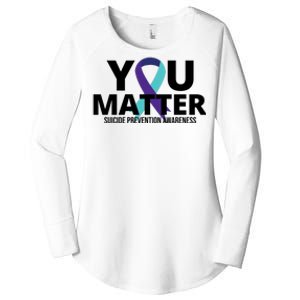 You Matter Suicide Prevention Awareness Ribbon Women's Perfect Tri Tunic Long Sleeve Shirt