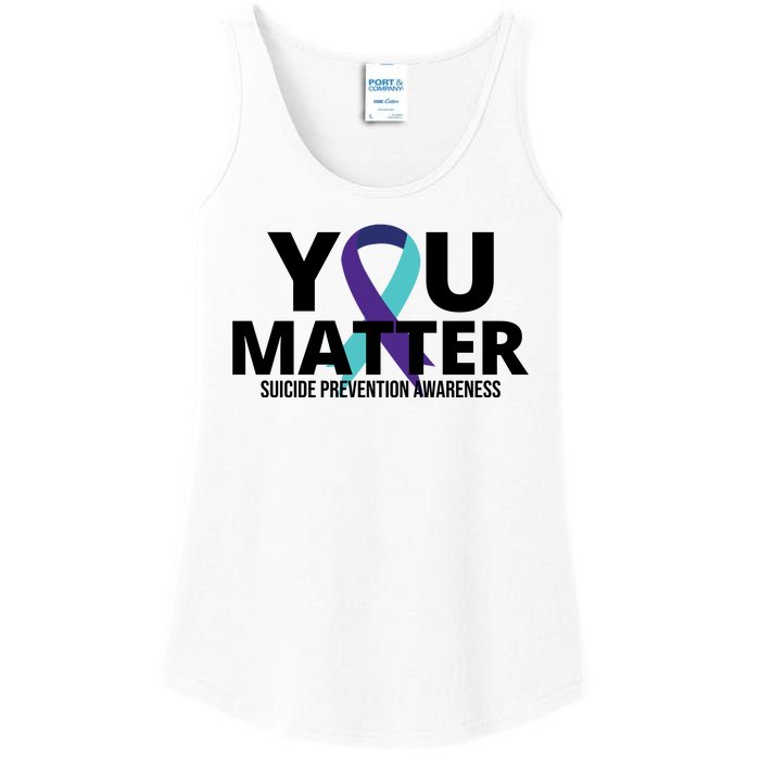 You Matter Suicide Prevention Awareness Ribbon Ladies Essential Tank