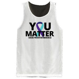 You Matter Suicide Prevention Awareness Ribbon Mesh Reversible Basketball Jersey Tank