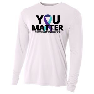 You Matter Suicide Prevention Awareness Ribbon Cooling Performance Long Sleeve Crew