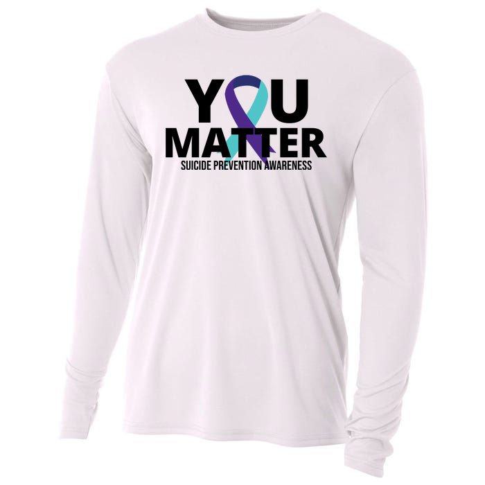 You Matter Suicide Prevention Awareness Ribbon Cooling Performance Long Sleeve Crew