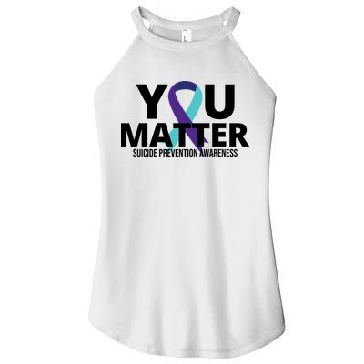 You Matter Suicide Prevention Awareness Ribbon Women's Perfect Tri Rocker Tank