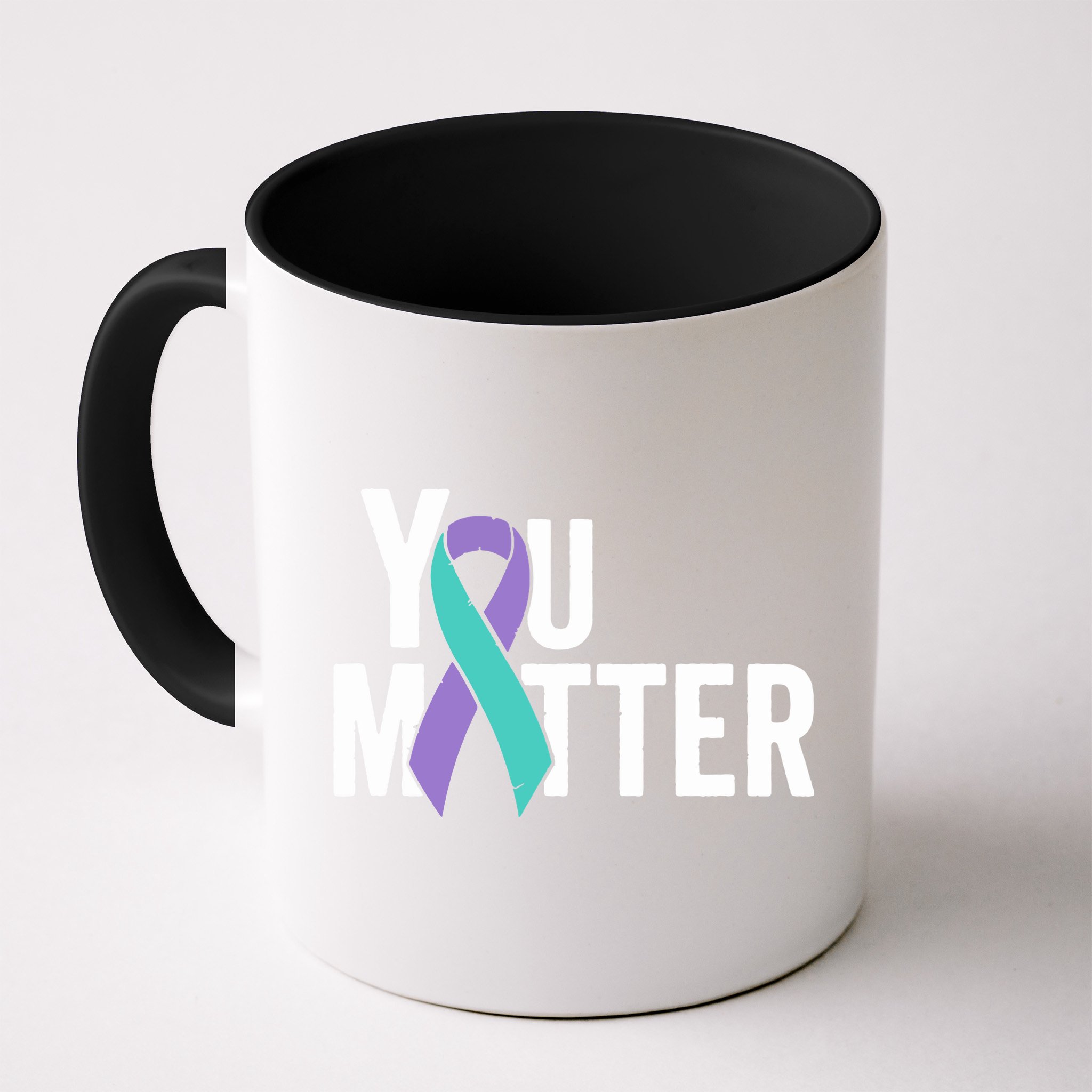You Matter Suicide Prevention Teal Purple Awareness Ribbon Mug
