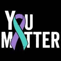 You Matter Suicide Prevention Teal Purple Awareness Ribbon 16 in Basic Backpack