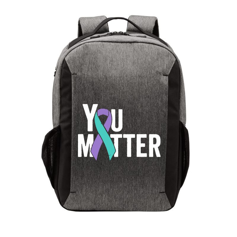 You Matter Suicide Prevention Teal Purple Awareness Ribbon Vector Backpack