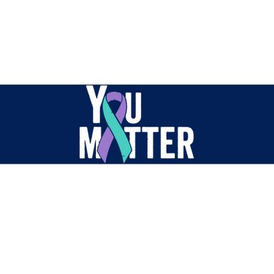 You Matter Suicide Prevention Teal Purple Awareness Ribbon Bumper Sticker