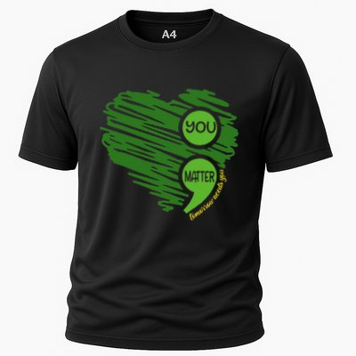You Matter Semicolon Heart Retro Mental Health Awareness Performance Shirt