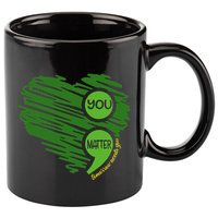 You Matter Semicolon Heart Retro Mental Health Awareness 11oz C Handle Ceramic Mug