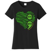 You Matter Semicolon Heart Retro Mental Health Awareness Women's T-Shirt