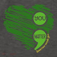 You Matter Semicolon Heart Retro Mental Health Awareness Vector Backpack