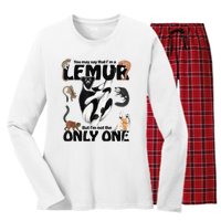 You May Say That I’M A Lemur But I’M Not The Only One Women's Long Sleeve Flannel Pajama Set 