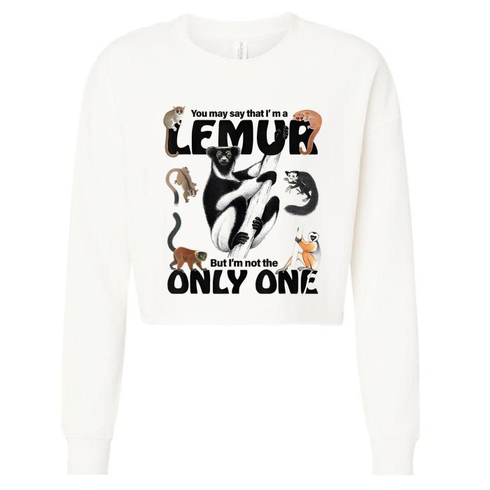 You May Say That I’M A Lemur But I’M Not The Only One Cropped Pullover Crew