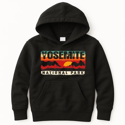 Yosemite Mountain Sunset Yosemite National Park Kids Hoodie