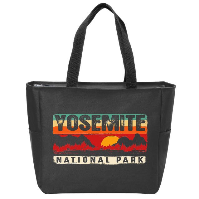 Yosemite Mountain Sunset Yosemite National Park Zip Tote Bag